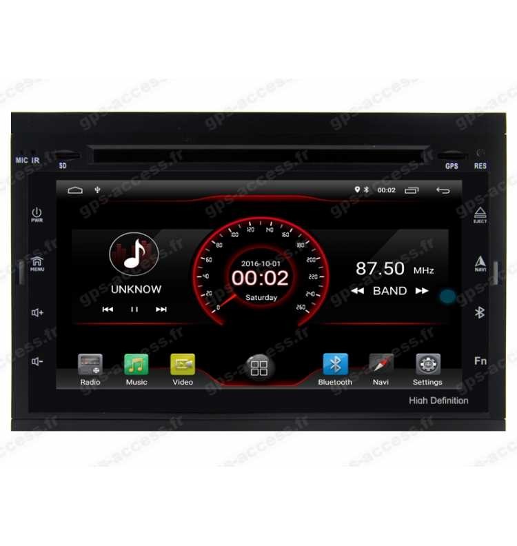 Gps Autoradio Android 10 Peugeot Partner, Expert, 307 and 207